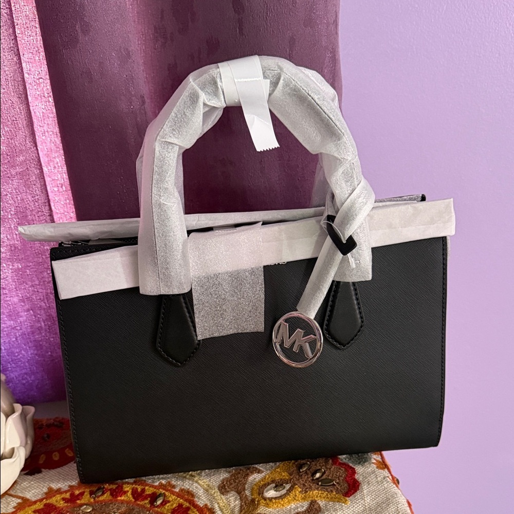 Michael Kors Black Satchel Bag - Picture 8 of 11